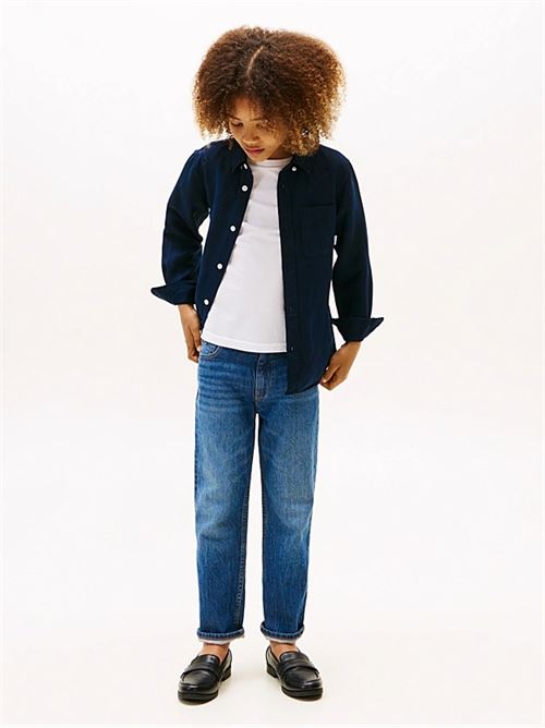 linen blend relaxed shirt TOMMY HILFIGER | KB0KB09550C1G